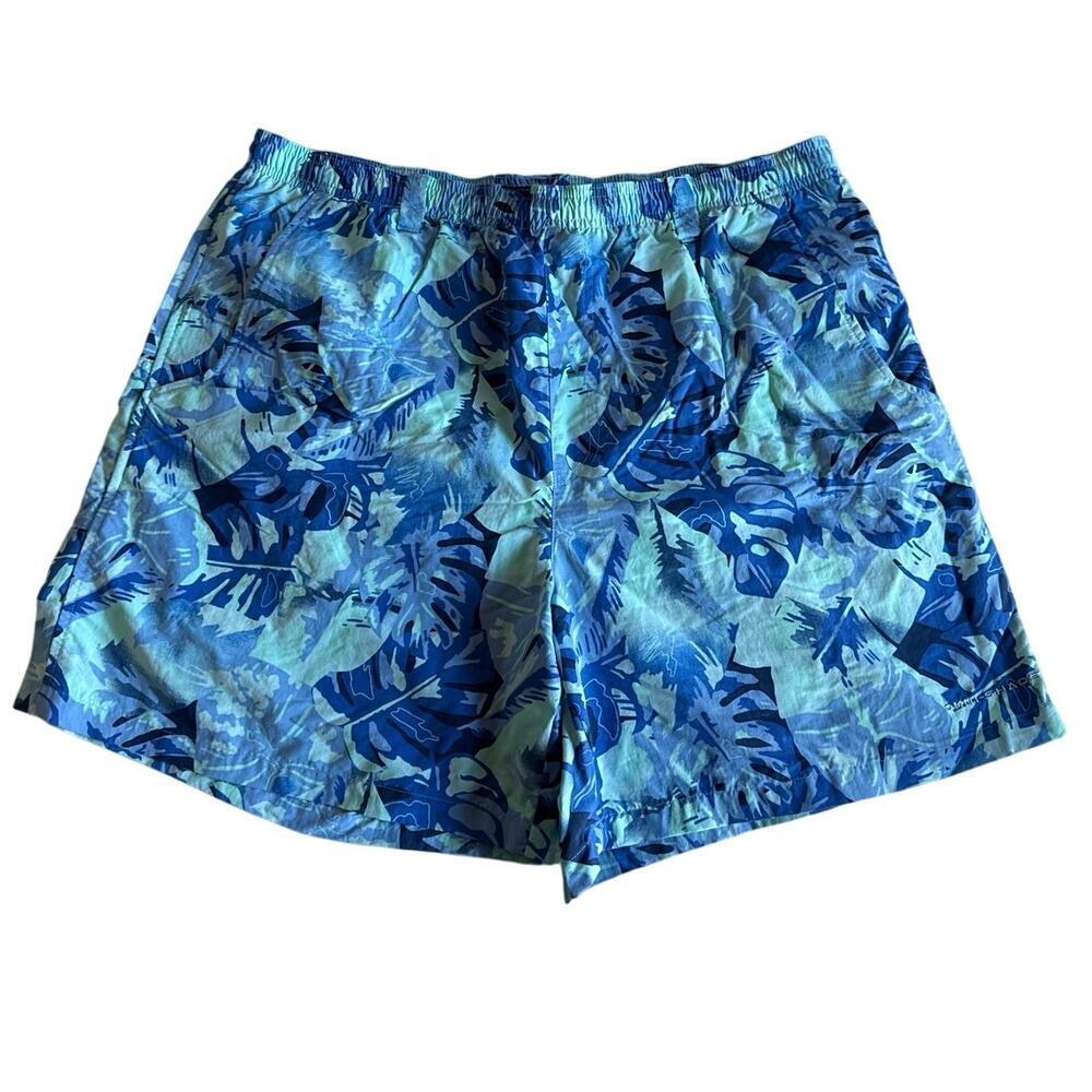 Columbia Men’s PFG Super Backcast Water Short Size L in Blue Palms 6”Inseam